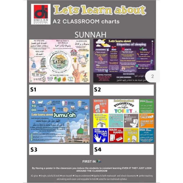 A2 Classroom Charts Lets Learn About Sunnah