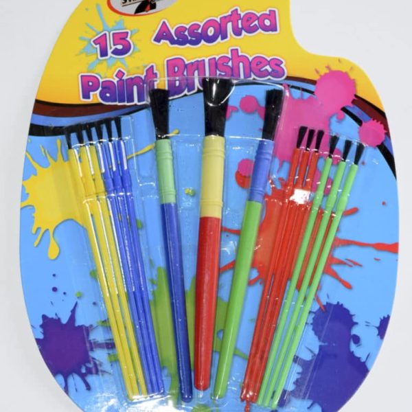 15 Piece Assorted Paint Brushes
