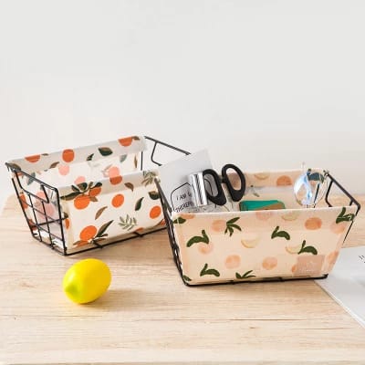 Alternative view of Fabric Desktop Storage Baskets