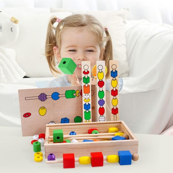 Wooden Beaded Box