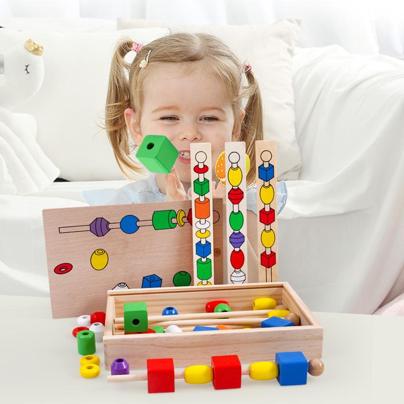 Wooden Beaded Box