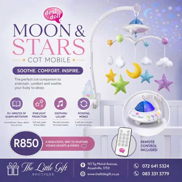Desi Doll Moon and Stars Cot Mobile