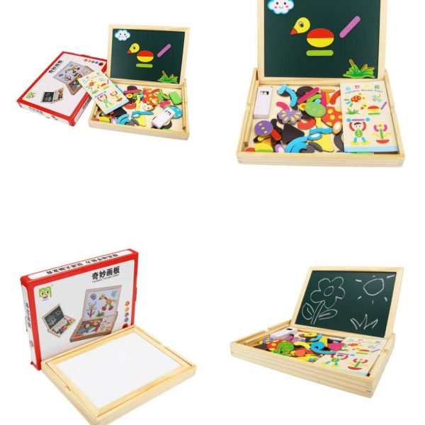 Alternative view of Wooden Magnetic Double Sided Drawing Board