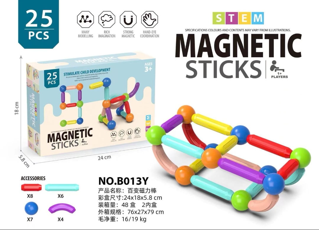 25 Piece Magnetic Sticks - Image 2