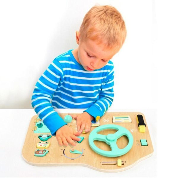 Alternative view of Kids Wooden Interactive Driving Simulation Board