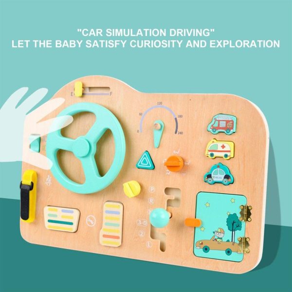 Kids Wooden Interactive Driving Simulation Board