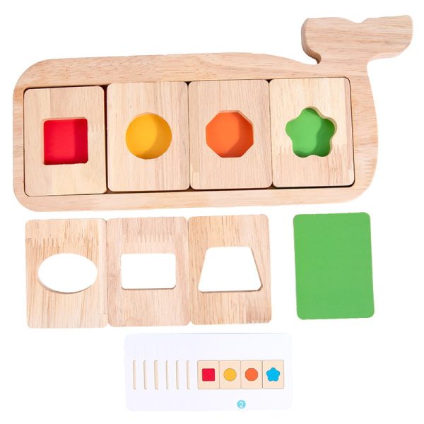 Wooden Whale Matching Puzzle