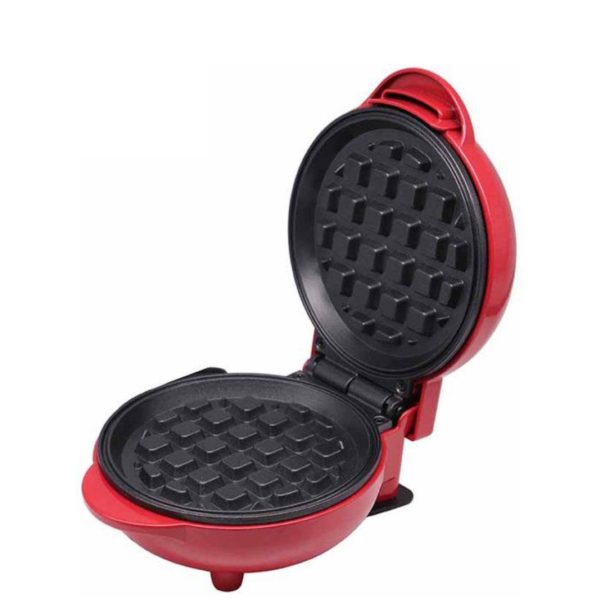 Non Stick Electric Mini Waffle Maker - Red
