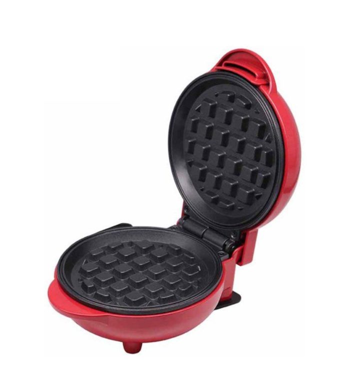 Non Stick Electric Mini Waffle Maker - Red