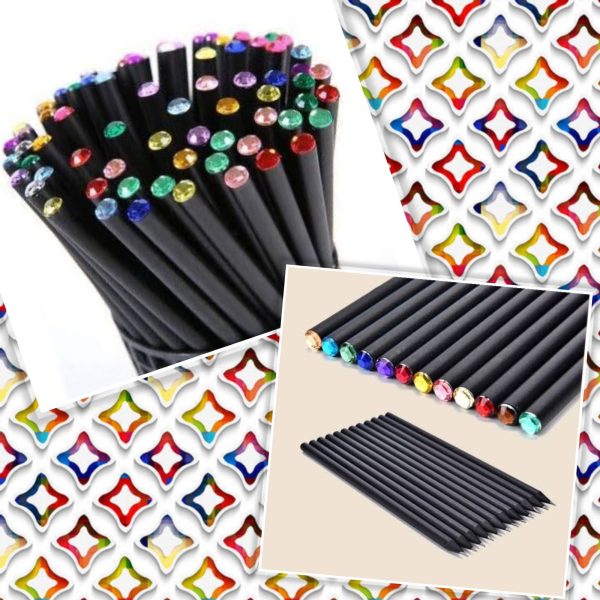 Alternative view of Black Wood Diamond Pencil