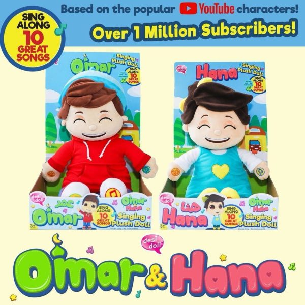 Introducing Omar and Hana Singing Plush Dolls