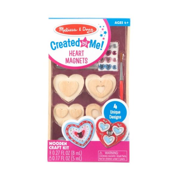 Melissa and Dough Heart Magnets Wooden Craft Kit