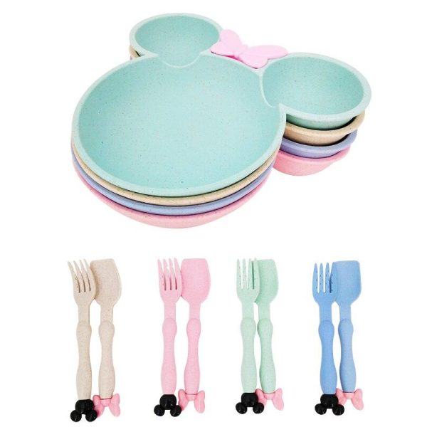 Alternative view of Mickey / Minnie 4 Piece Plate and Cutlery Set 