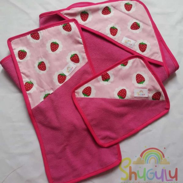 Hooded Baby Towels  with Burp and Face Cloth