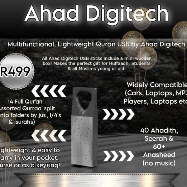 AHAD DIGITECH QURAAN, ANAASHEED & SEERAH USB