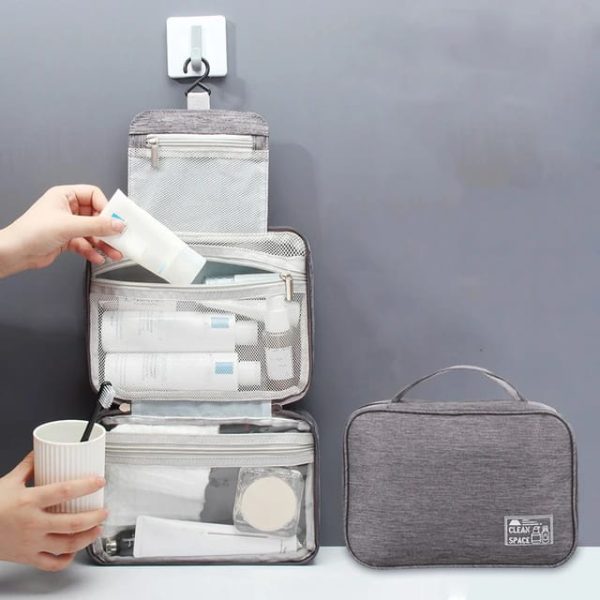 1pc Dry & Wet Separation Foldable Makeup Bag