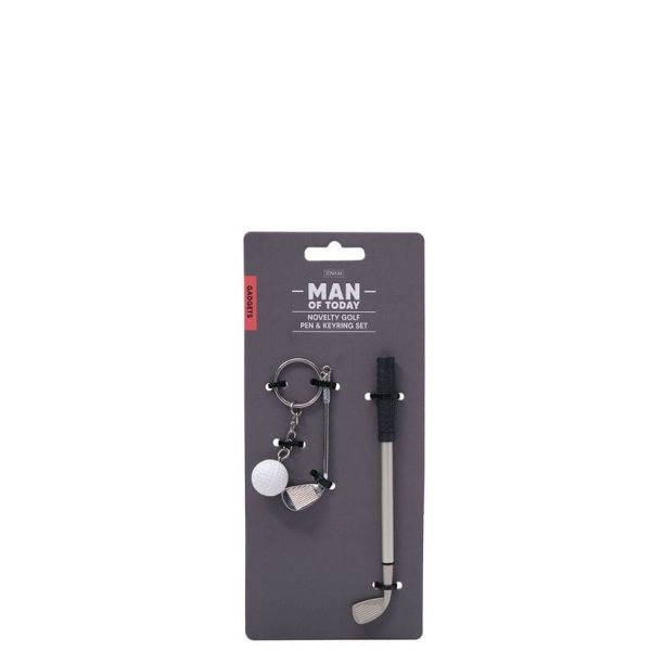 Novelty Golf Pen & Keyring Set