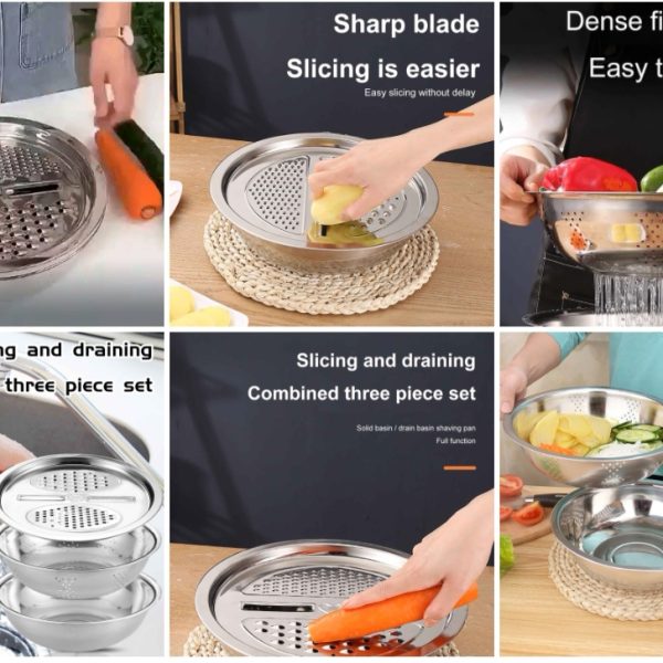 Multifunctional 3 In 1 Vegetable Slicer