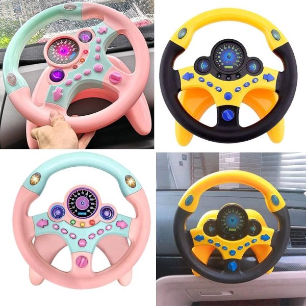 Kids pretend play simulation steering wheel for girls and boys