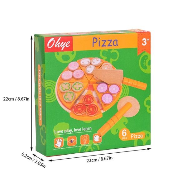 Alternative view of Wooden Pretend Play Pizza Set