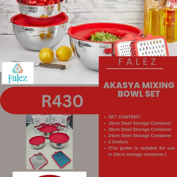 Falez Akasya Mixing Bowl Set