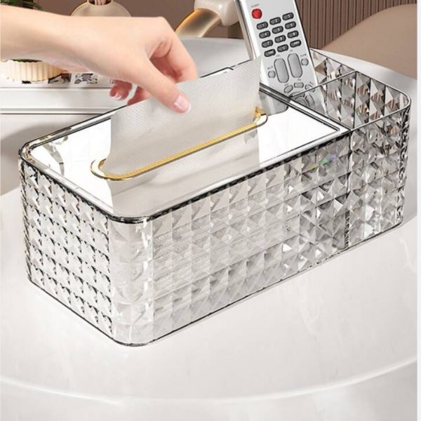 Multifunctional Tissue Box with Desktop Organizer
