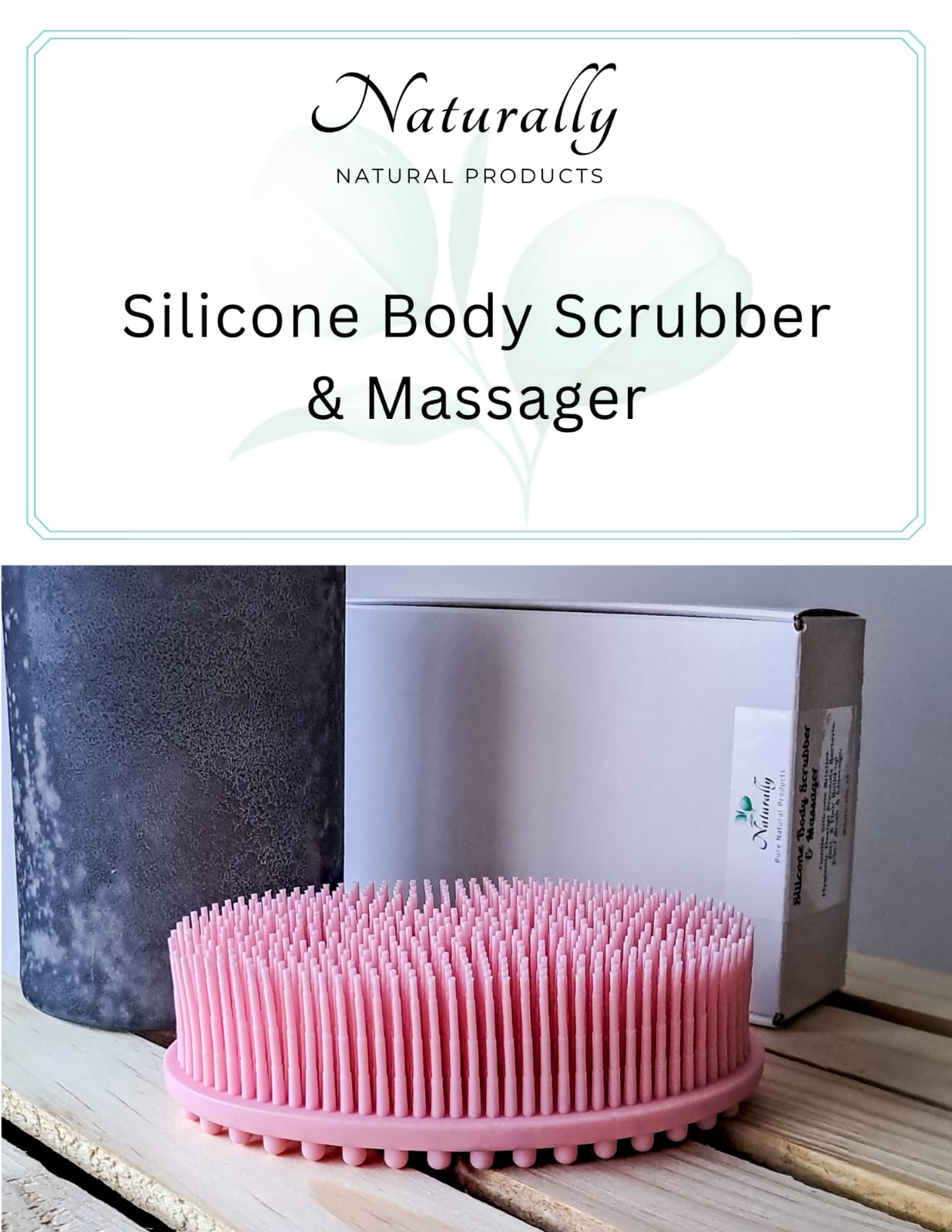 Naturally Silicone Bath Scrubber & Massage Brush