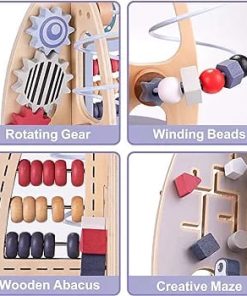 Alternative view of Wooden Montessori Activity Busy Board Rocket