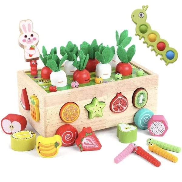 Alternative view of Wooden Montessori 5 in 1 Fruit and Vegetable Cart