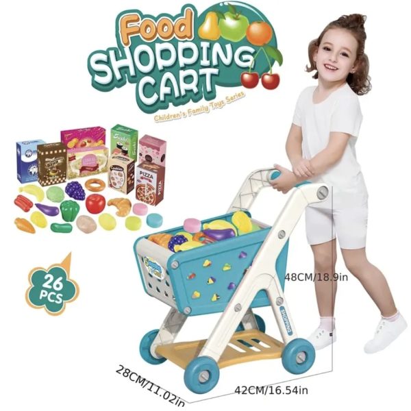 Food Shopping Cart 26 Piece
