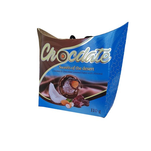 Alternative view of Fawakhe Chocdate with Almond and Coconut 110g