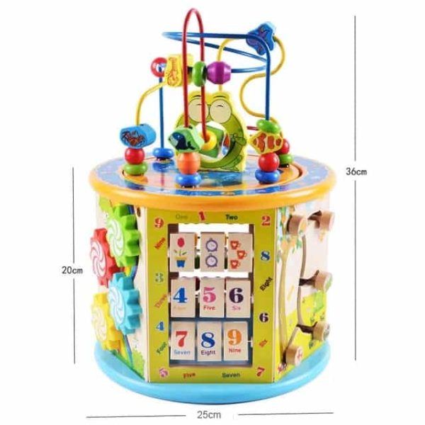 Alternative view of 8 in 1 Wooden Activity Cube
