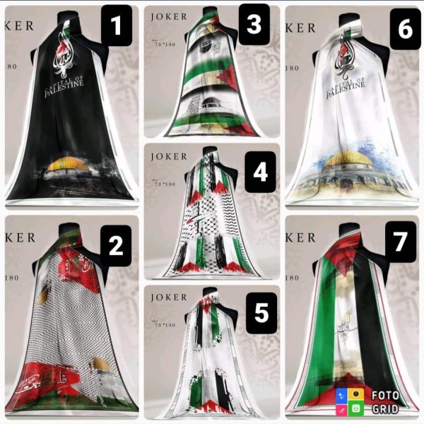 Alternative view of Palestine Design Chiffon Scarves