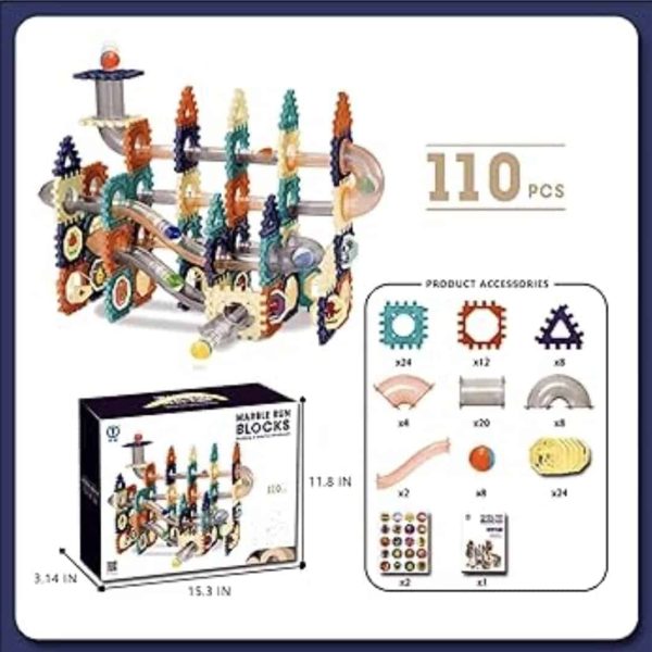 Alternative view of Marble Run Magnetic Blocks - 110pc