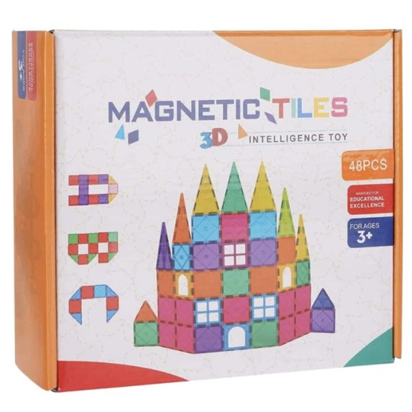 3D Magnetic Tiles 48 Piece