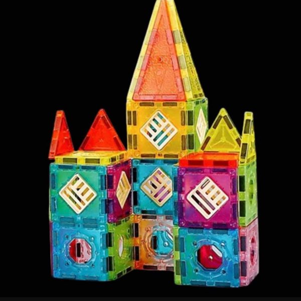 48Pcs Magnetic DIY Magnetic Tiles Castle for Kids