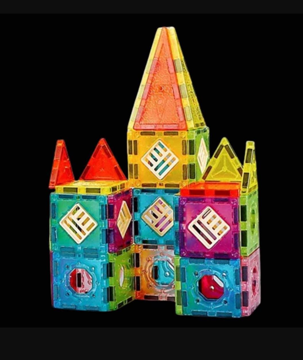 48Pcs Magnetic DIY Magnetic Tiles Castle for Kids