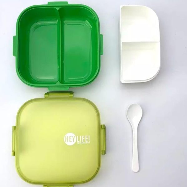 BPA Free - Square Lunchbox with 350ml Water Bottle