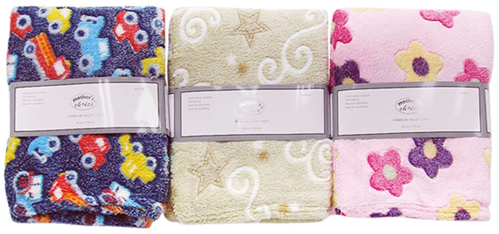 Mother's Choice Infant Fleece Receiver Blankets
