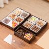 Multi Grid Wooden Snack Tray