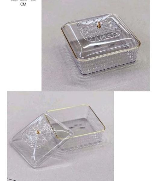 Acrylic Square Serving Tray with Lid