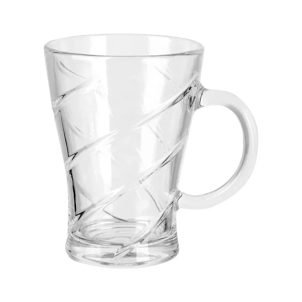 6pc Twirl Glass Cup Set - 225ml