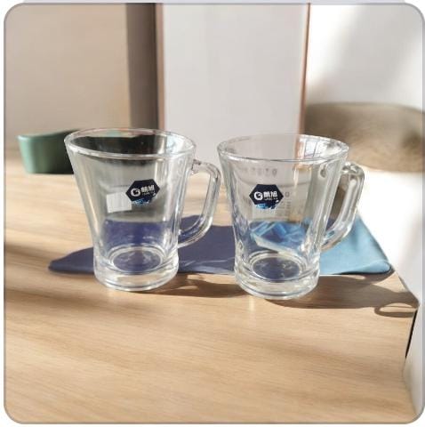 Alternative view of 6pcs Minimal Glass Cup with Handle Set - 225ml