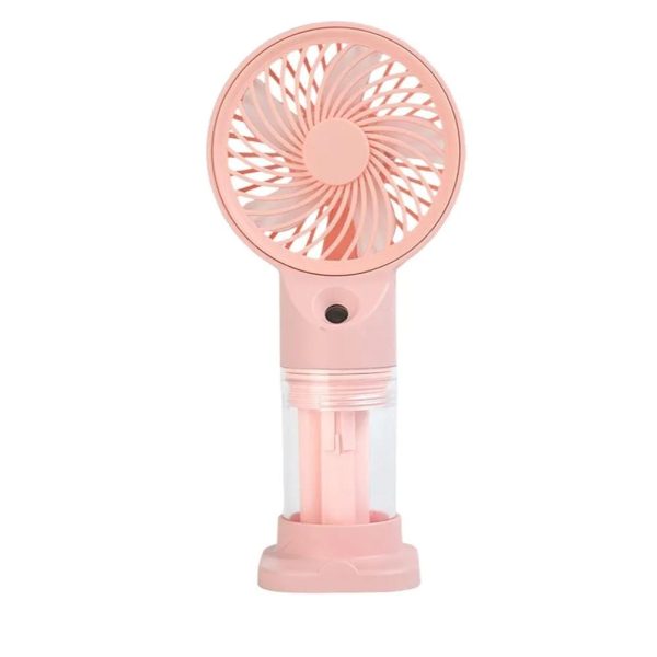 Mini Portable Handheld Rechargeable Fan Spray with Face Steamer - Pink