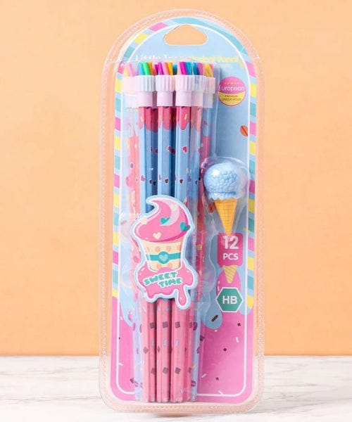 Sweet Time Pencil & Eraser Set