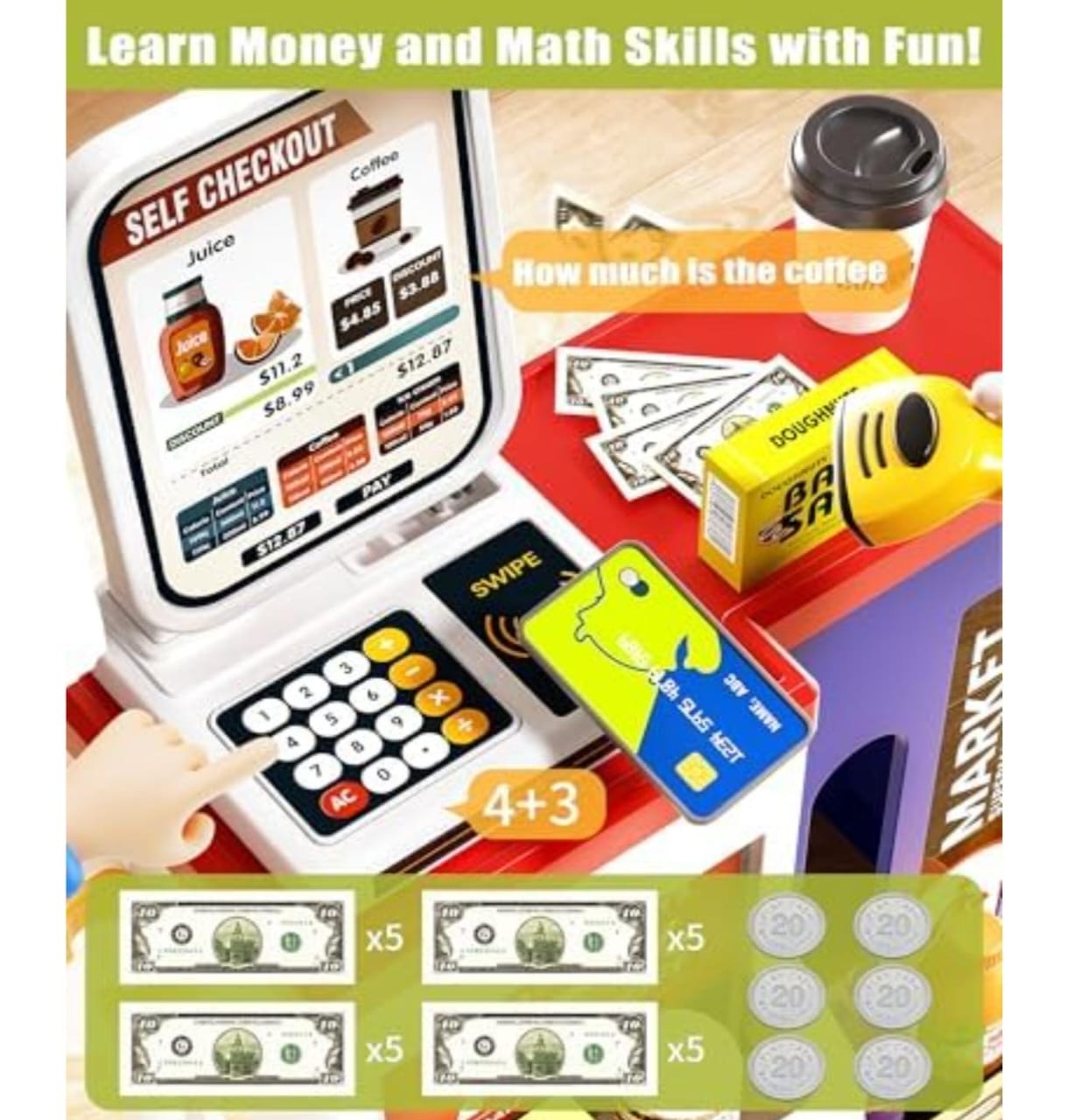 Supermarket Toy Cash Register - Image 2