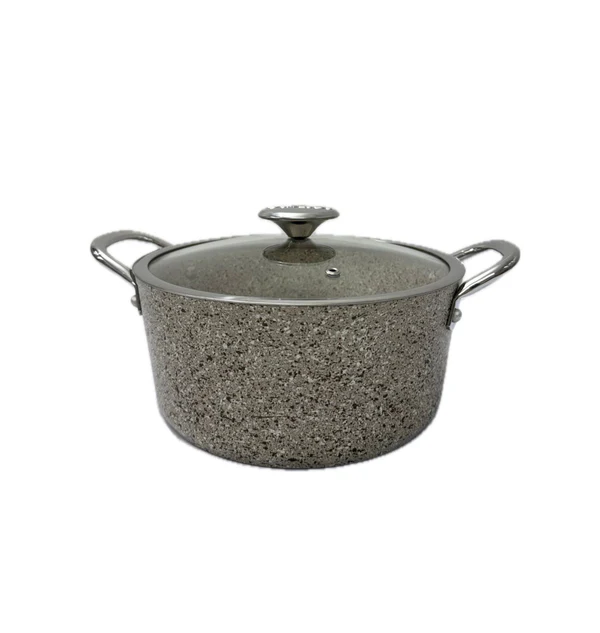 O.M.S Collection 28cm Induction Deep Pot – Sand Beige