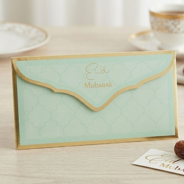 Alternative view of Eid Mubarak Gold stamping foil money envelope