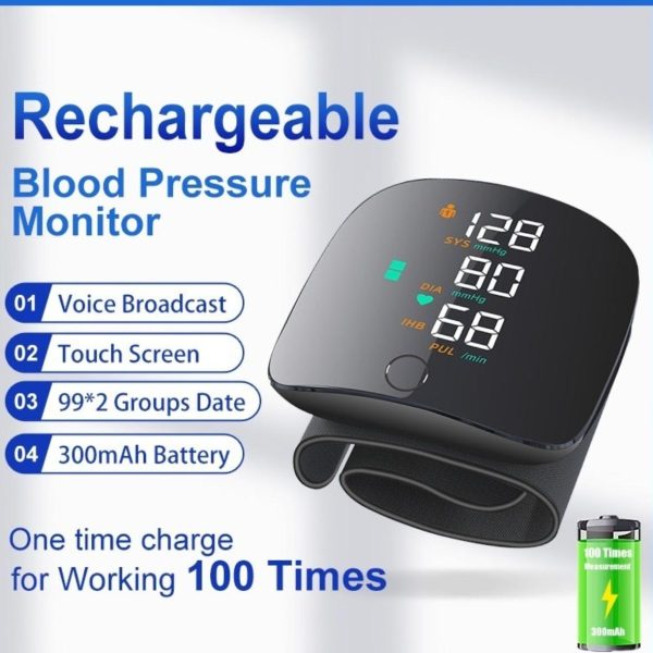 Alternative view of Automatic Rechargeable Digital Wrist Blood Pressure Monitor