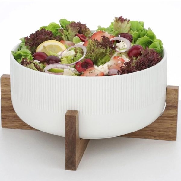 Salad Bowl and Wooden Frame - 2.7L